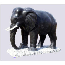 Artesanato de metal animal preto bronze estátuas de elefante indiano